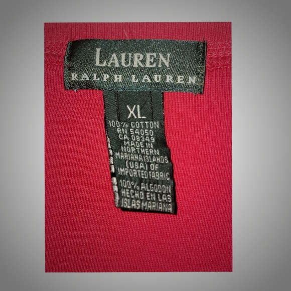 Lauren Ralph Lauren deep red 100% Cotton Maxi Dress Size XL. - Picture 4 of 10